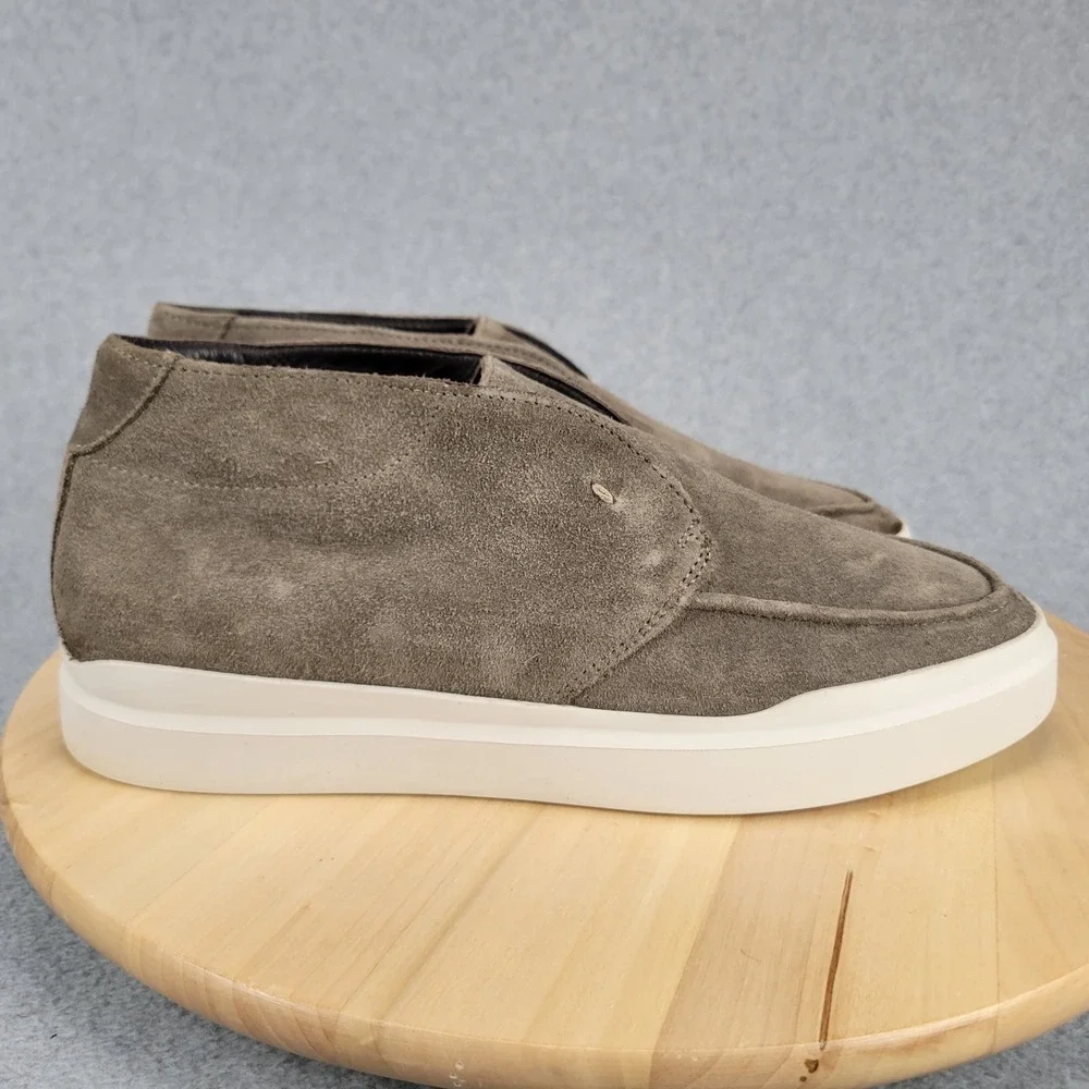 Boggi Milano Suede Chukka Boots Mens EU 43 Gray Slip On Moc Toe Portugal